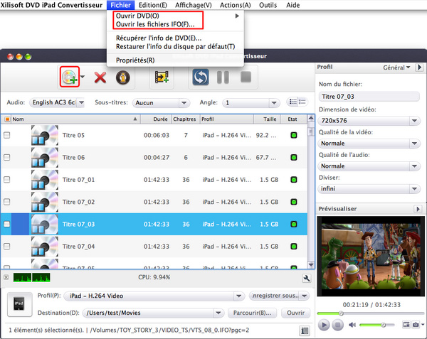 Xilisoft DVD iPad Convertisseur pour Mac