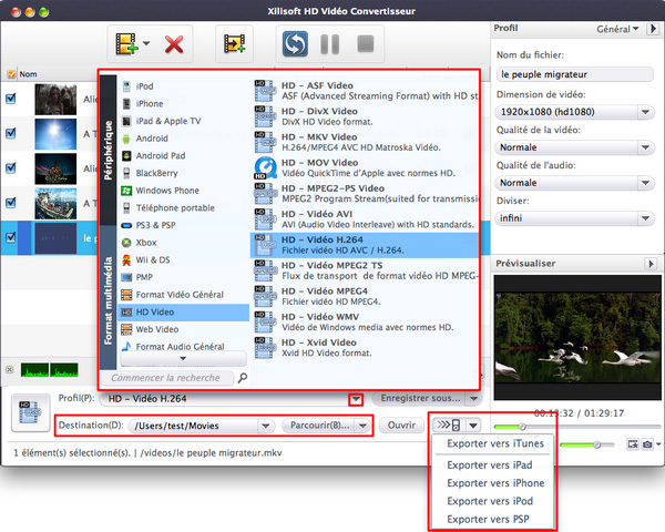 Xilisoft Convertisseur Video HD pour Mac